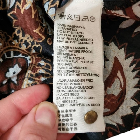 NWT Cleobella Jillian Blouse in Avalon Block Print Revolve size small - Picture 9 of 11